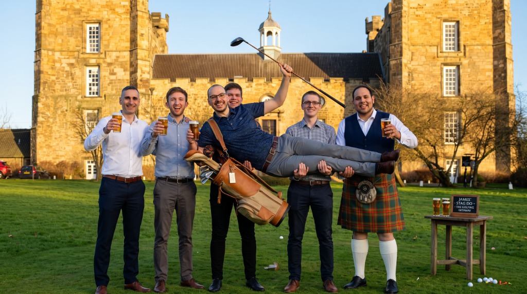 James' Stag Squad at Lumley Castle